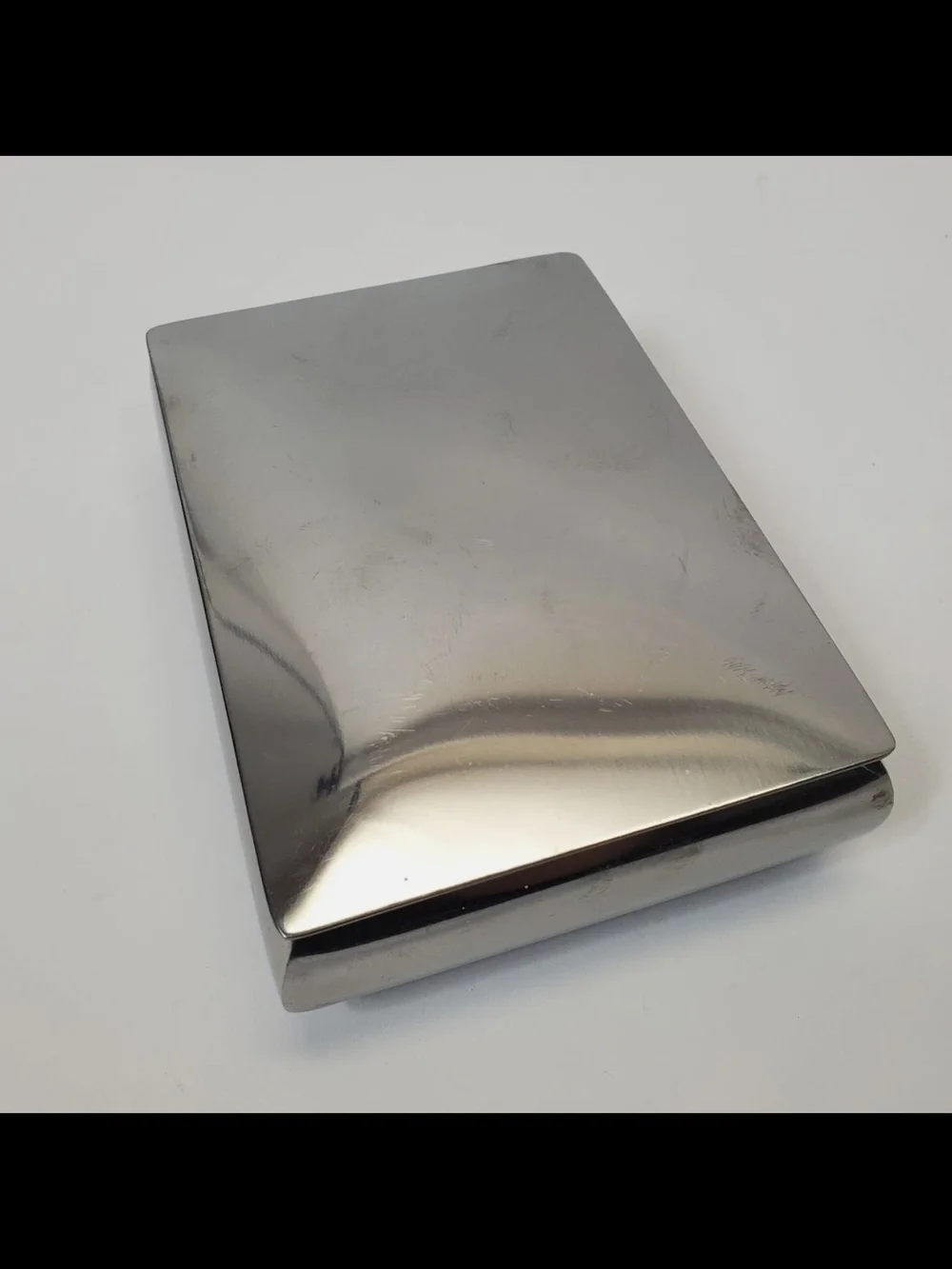 1950s Ohia Rostfritt Stal (Stainless Steel) & Teak Cigarette/Trinket Box Sweden